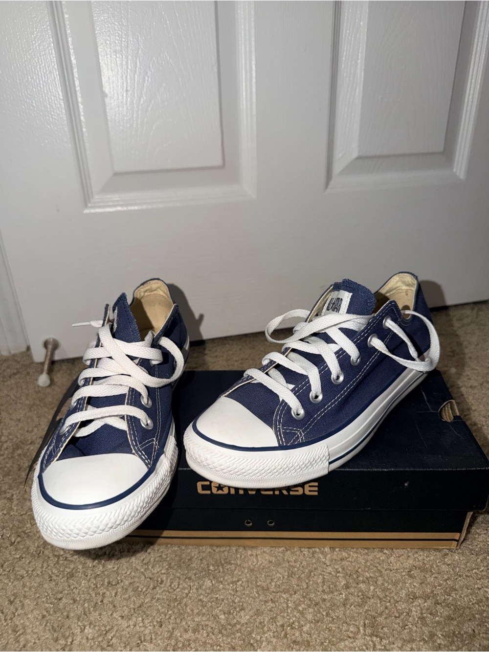 Converse Chuck Taylor All Star Low Top Navy Blue Sneakers Men 7 Women 9